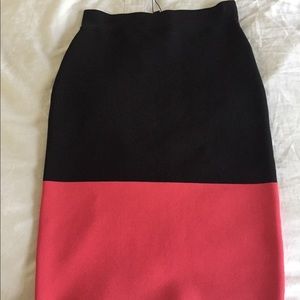 BCBGMaxAzria Scarlett Color-Blocked Pencil Skirt